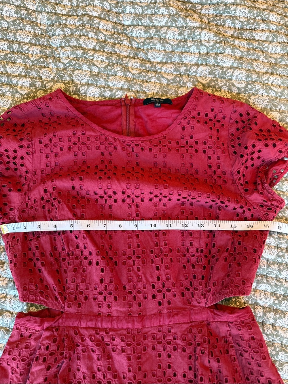 Madewell Raspberry Eyelet Mini Dress - Picture 6 of 7